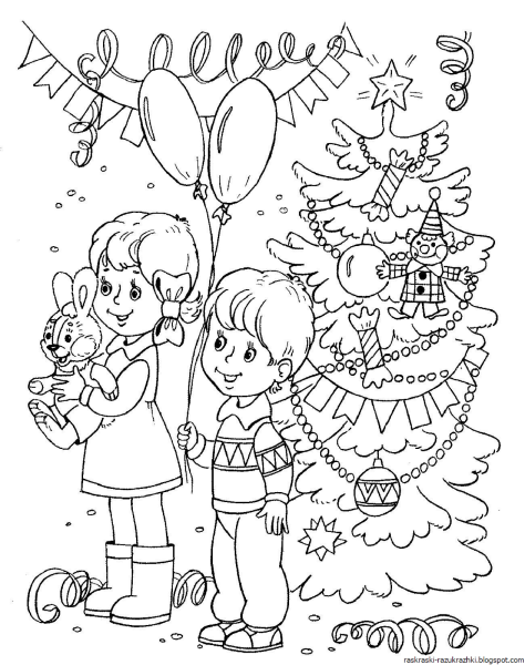 Раскраска. Новый год