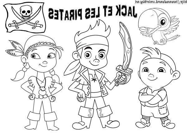 Раскраска Джеки пираты Нетландии