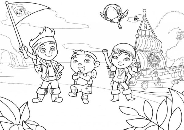 Джейк и пираты раскраска