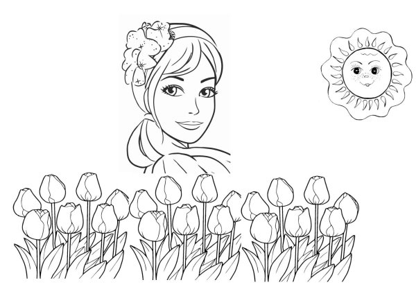 Раскраска ко Дню матери