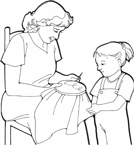 Мама раскраска для детей