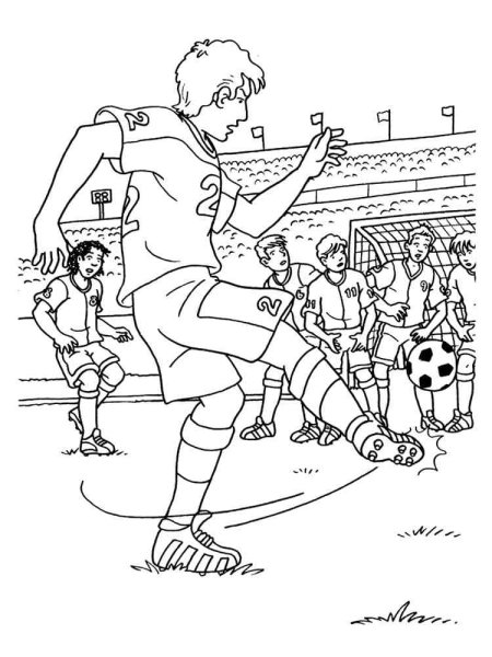 Раскраска для мальчиков футбол