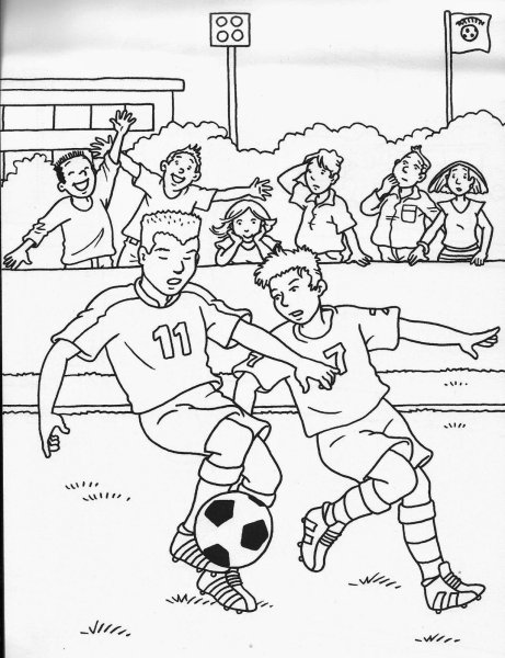 Раскраска игра в футбол