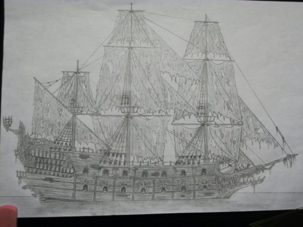 Пираты Карибского моря корабли черная Жемчужина раскраска