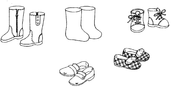 Задание для дошкольников обувь валенки