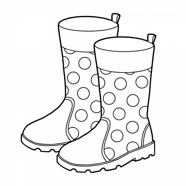 Сапоги раскраска для детей
