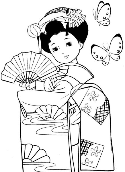 Японские раскраски