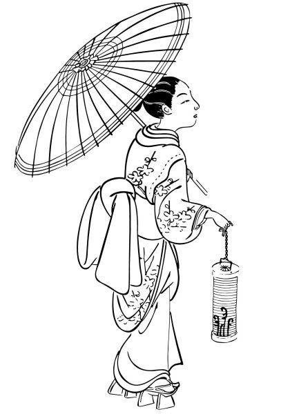 Японские раскраски для детей