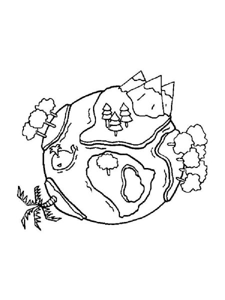 Планета земля раскраска для детей