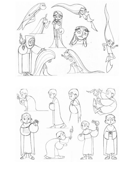 Тайна Келлс дизайн персонажей