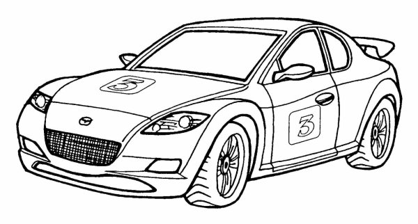 Раскраска Mazda RX 8