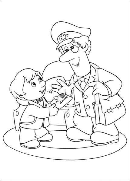 Профессия почтальон раскраска