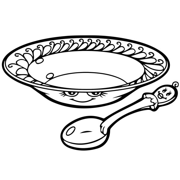 Тарелка раскраска