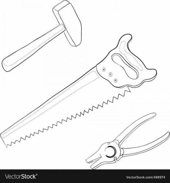 Инструменты раскраска для детей