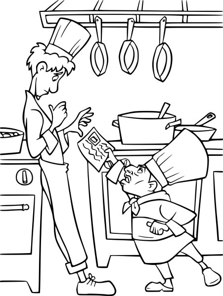 Раскраска дети в столовой