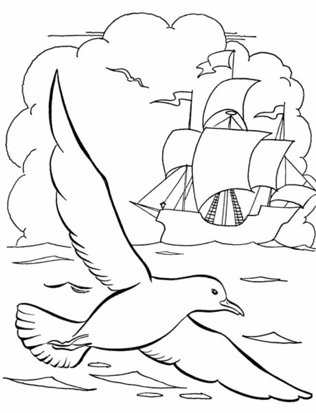 Раскраски морьной пейзаж