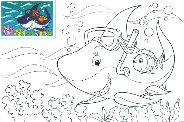 Раскраска "подводный мир"