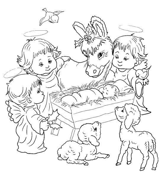 Рождество раскраска для детей