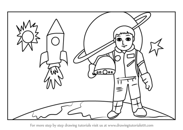 Раскраска космонавтика
