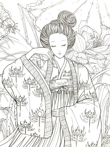 Раскраски в японском стиле
