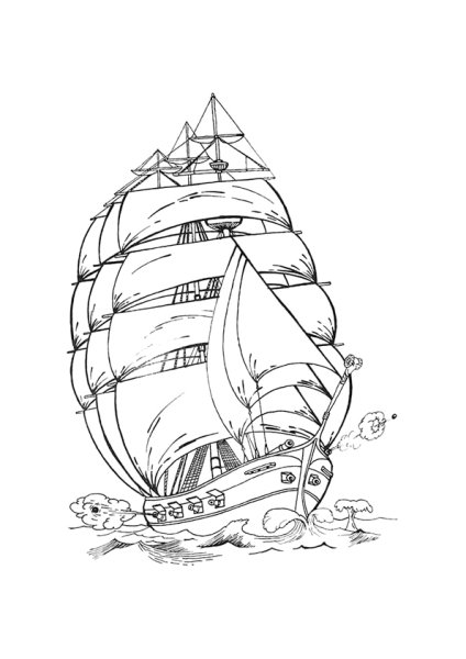 Парусник раскраска