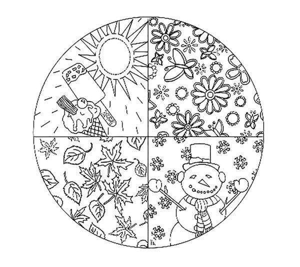 Раскраска сезоны года