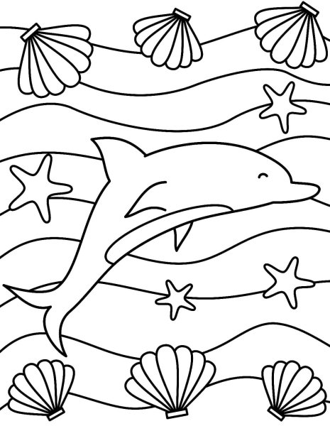 Море фото раскраска