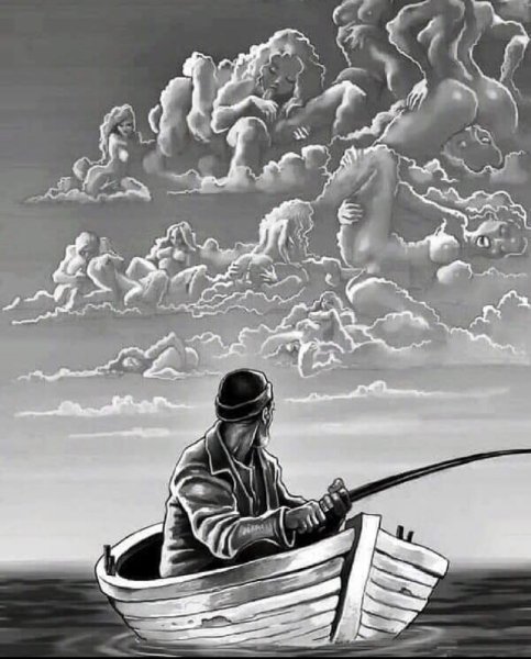 Старик и море иллюстрации