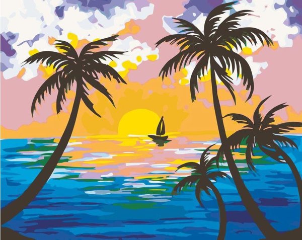 Картина по номерам пальмы