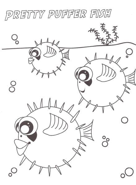 Рыба еж раскраска