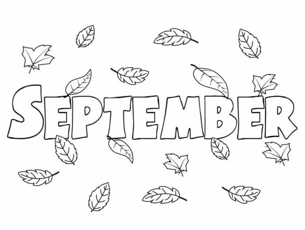 Раскраска сентябрь