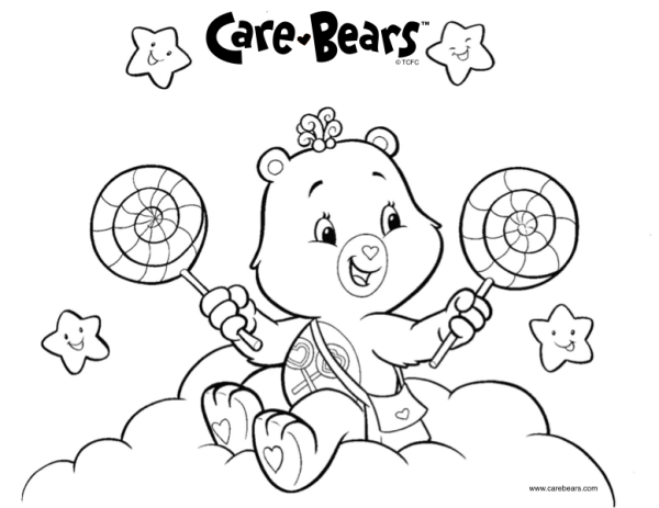 Раскраска мишка с мороженым