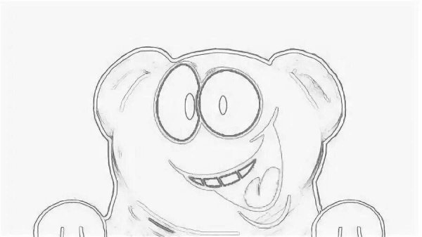 Раскраска Валера ЖЕЛЕЙНЫЙ медведь Валера