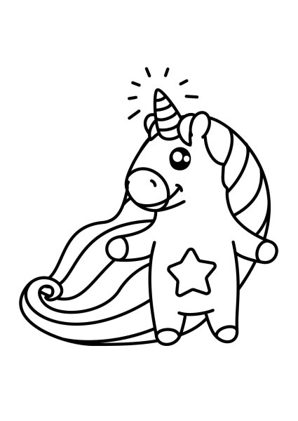 Раскраски Единорожки толстенькие