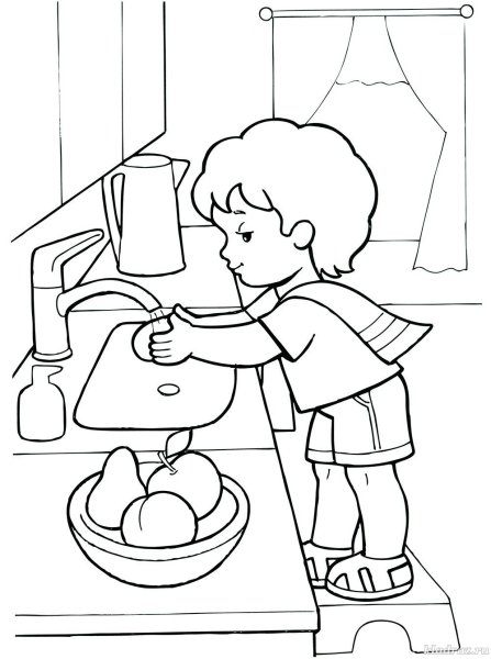 Раскраска здоровый образ жизни для детей