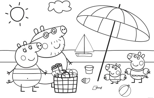Раскраска «Свинка Пеппа»