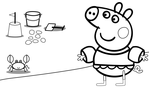 Джордж из мультика Свинка Пеппа раскраска