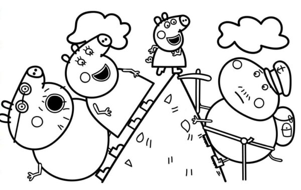 Раскраска по номерам Свинка Пеппа