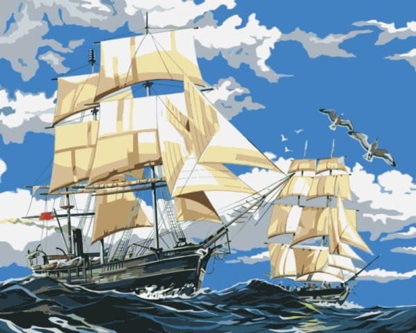 Картина по номерам корабль