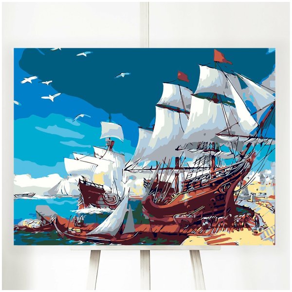 Картина по номерам корабль