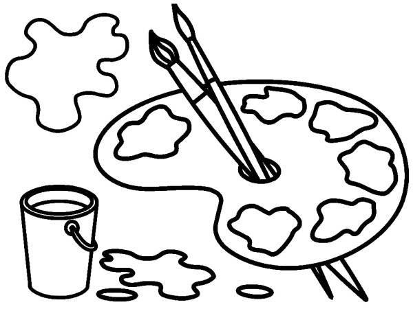 Краски раскраска для детей