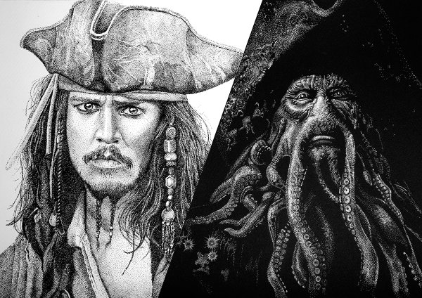 Джек Воробей, Капитан Салазар, Дэйви Джонс