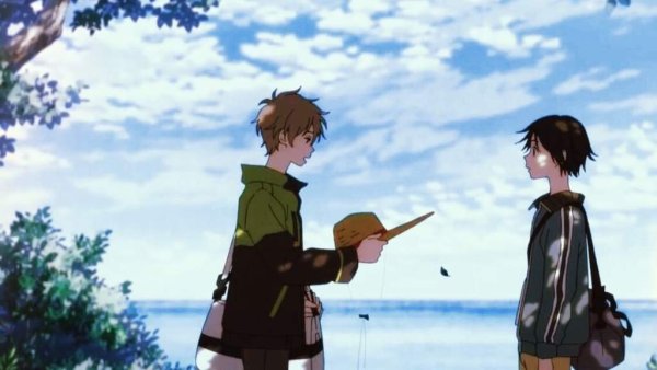 Мио и Шон незнакомец на берегу моря