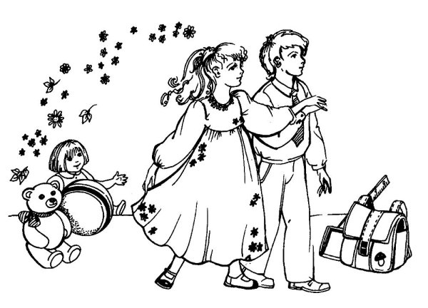 Раскраски на тему выпускной в детском саду