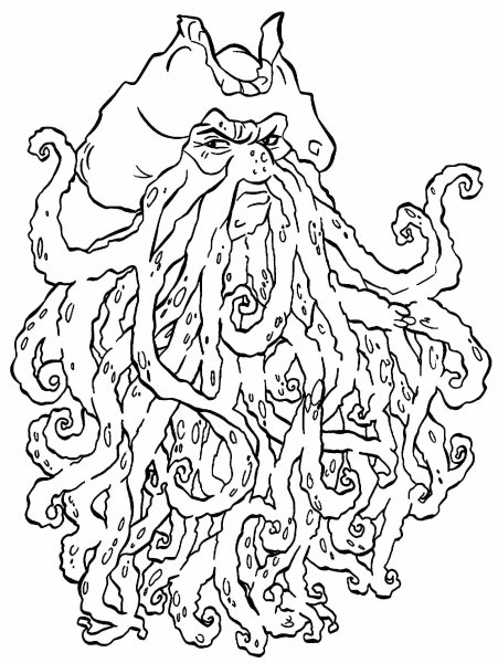 Раскраски пираты Карибского моря Салазар