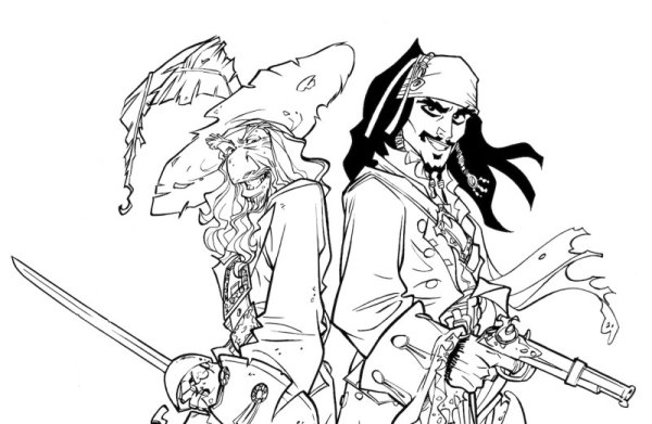 Раскраски пираты Карибского моря Салазар