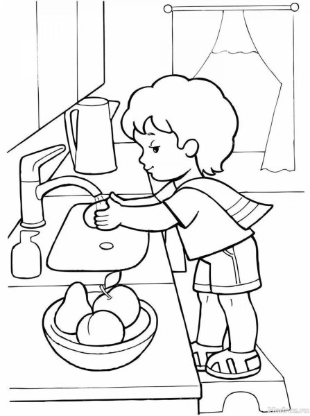 Раскраска здоровый образ жизни для детей