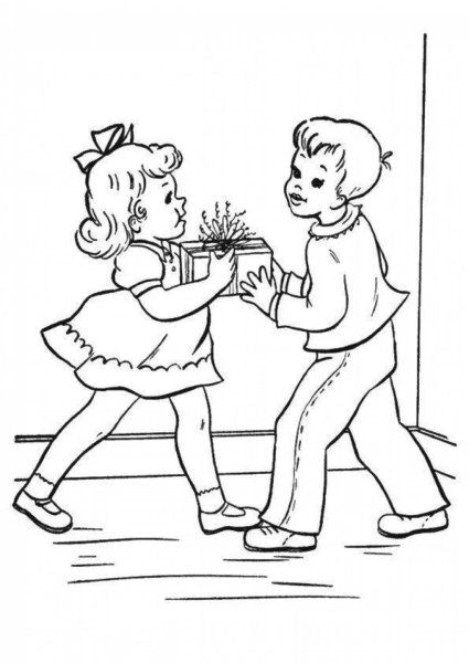 Раскраска этикет для детей