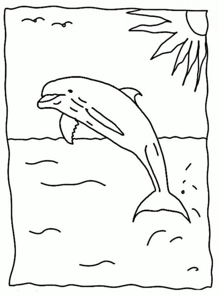 В море. Раскраска