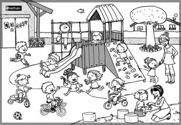 Раскраска детский садик